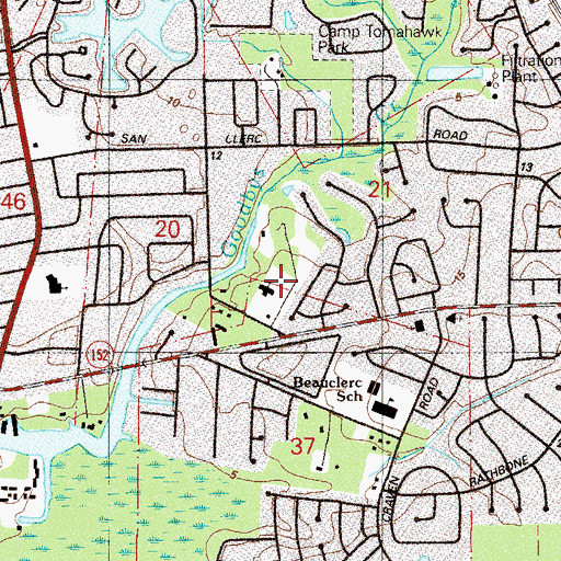Topographic Map of Word Life Church, FL