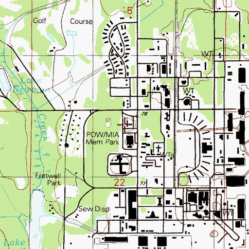Topographic Map of POW/MIA Memorial Park, FL