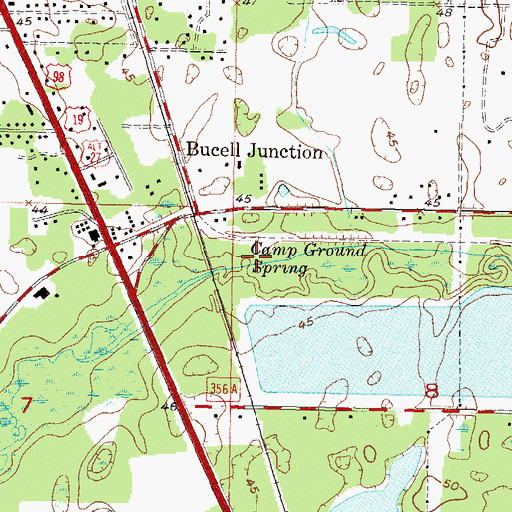 Topographic Map of Atlantic Camp Ground Spring, FL