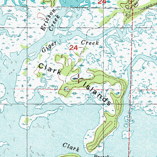 Topographic Map of Clark Island, FL