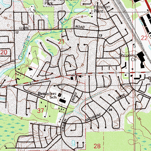 Topographic Map of Goodbys Lake Church (historical), FL
