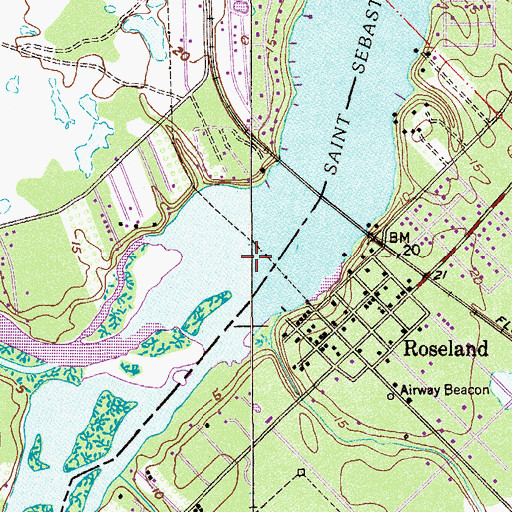 Topographic Map of North Prong Saint Sebastian River, FL