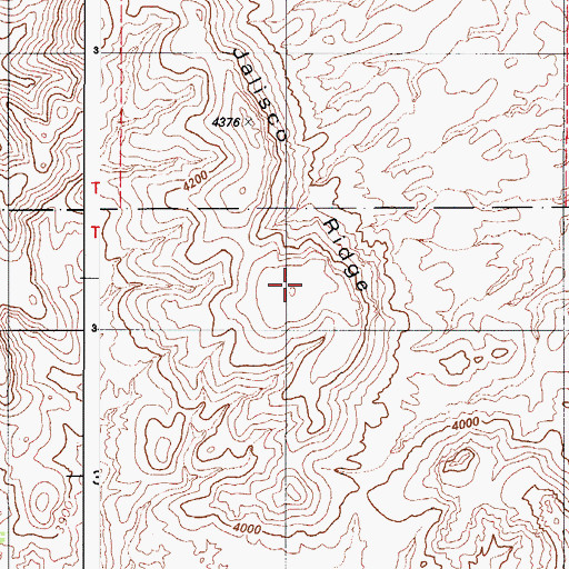Topographic Map of Jalisco Ridge, AZ
