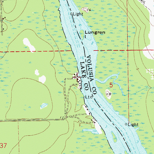 Topographic Map of Manhatten, FL