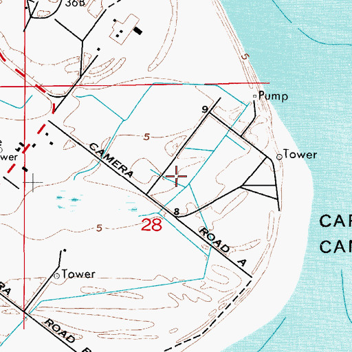 Topographic Map of Cape Canaveral, FL
