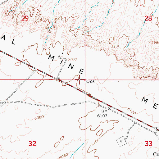 Topographic Map of Coal Mine Mesa, AZ