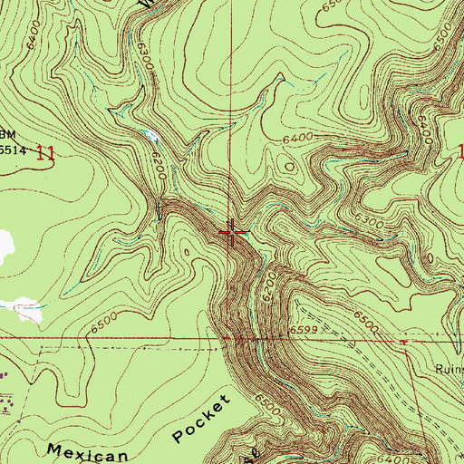 Topographic Map of James Canyon, AZ