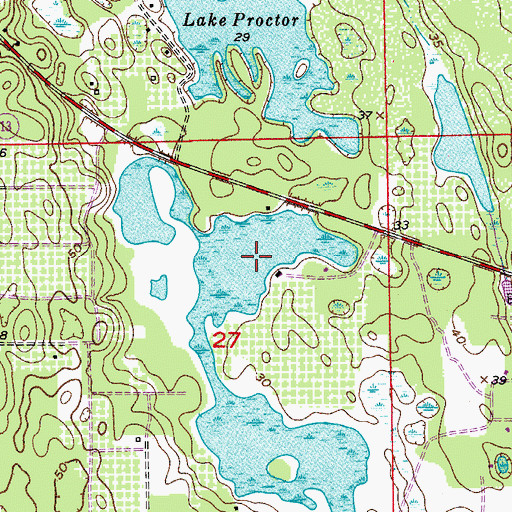 Topographic Map of Long Lake, FL