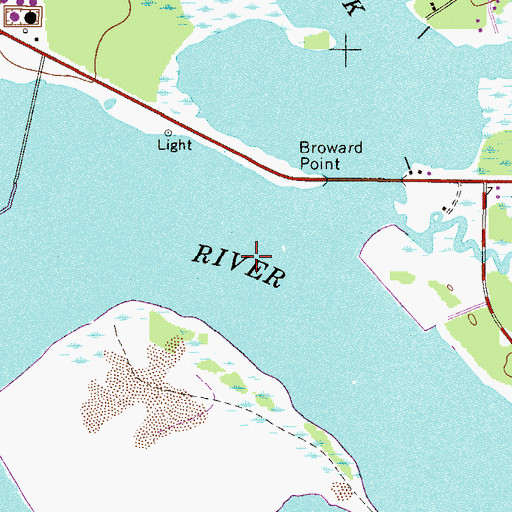 Topographic Map of Broward Point Turn, FL