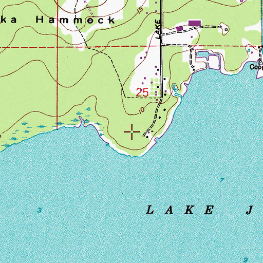 Topographic Map of Caldwell Point, FL