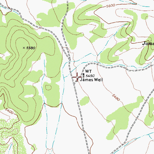 Topographic Map of James Well, AZ