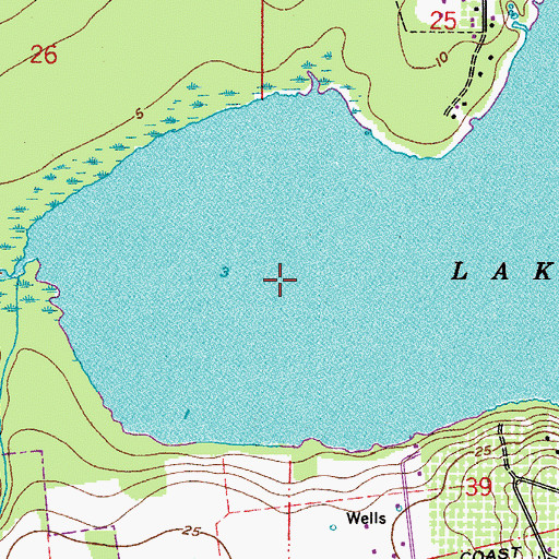 Topographic Map of Soldier Creek Cove, FL