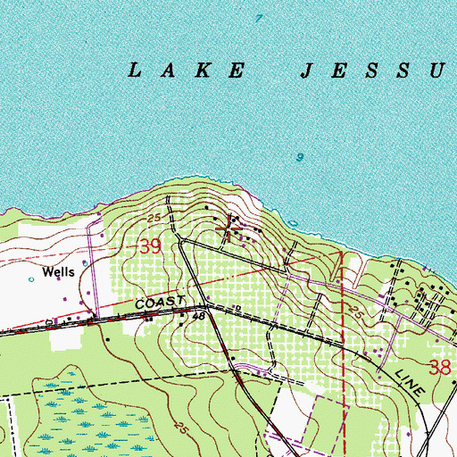 Topographic Map of Clifton, FL