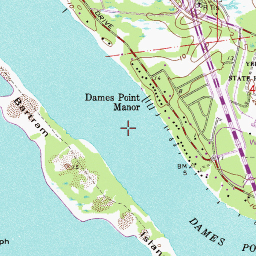 Topographic Map of Quarantine Island Upper Range, FL