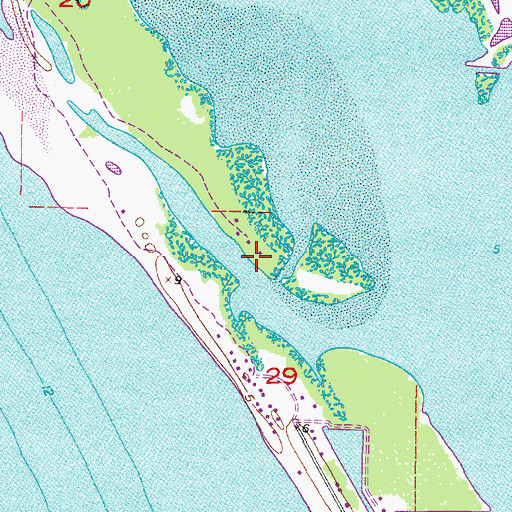 Topographic Map of Knight Pass, FL