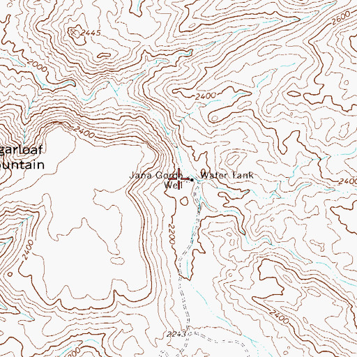 Topographic Map of Jana Gordo Well, AZ