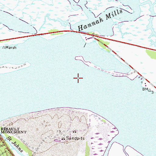 Topographic Map of Short Cut Reach, FL