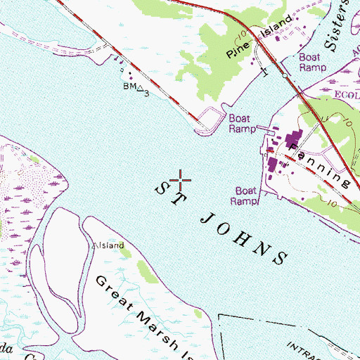 Topographic Map of Training Wall Reach, FL