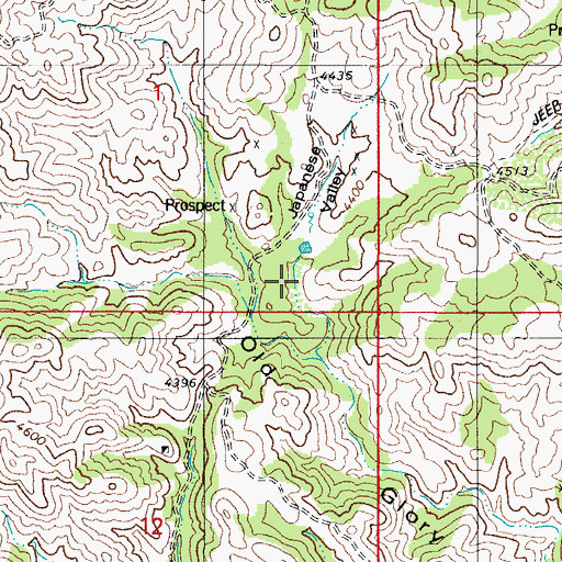 Topographic Map of Japanese Valley, AZ