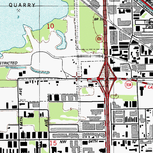 Topographic Map of Medley, FL