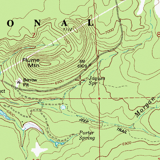 Topographic Map of Jaques Spring, AZ
