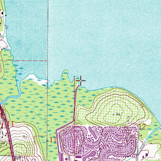 Topographic Map of Palatlakaha River, FL