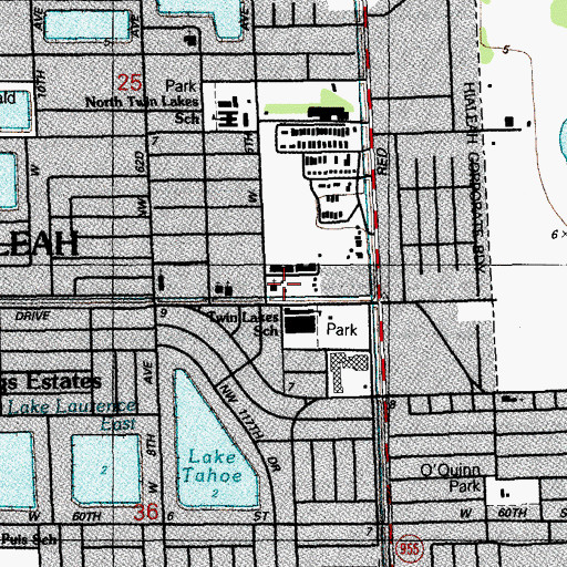 Topographic Map of Saint Andrews Church, FL