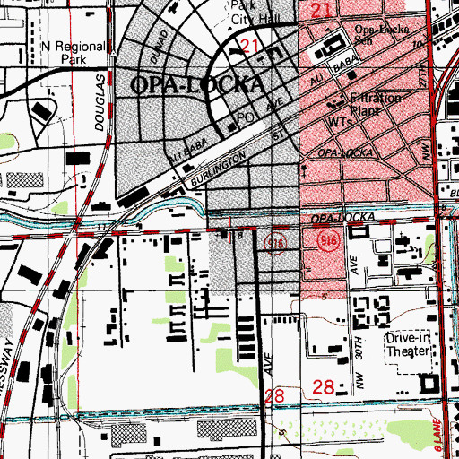 Topographic Map of Saint Kevin Church, FL