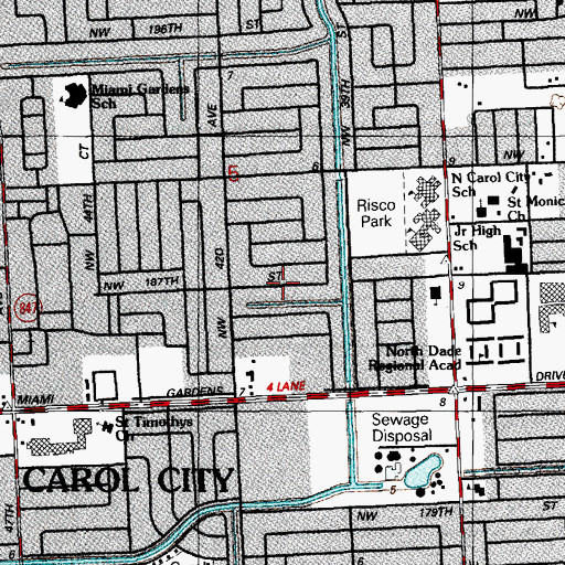 Topographic Map of Airpark Plaza, FL