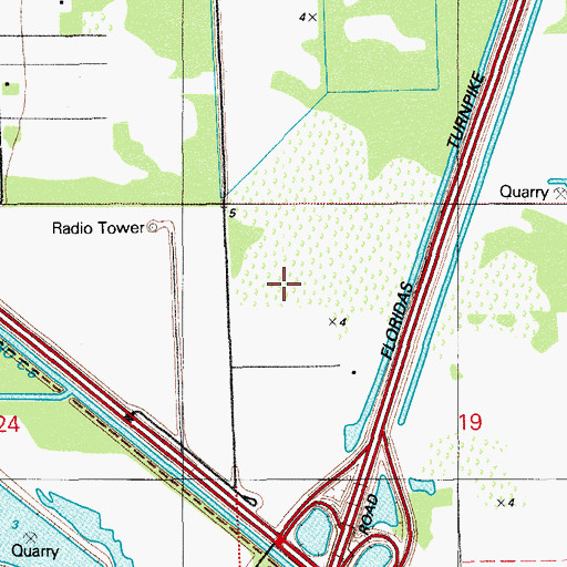 Topographic Map of Palm Plaza, FL