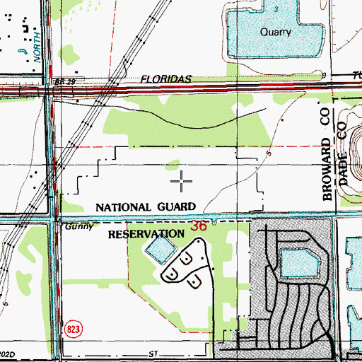 Topographic Map of Palmetto by Pass Shopping Center, FL