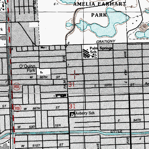 Topographic Map of Youth Crusade Child Care, FL