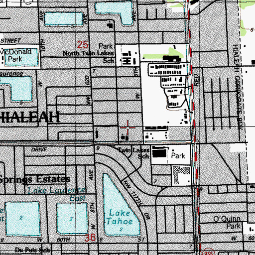 Topographic Map of Sharon Christian Academy, FL