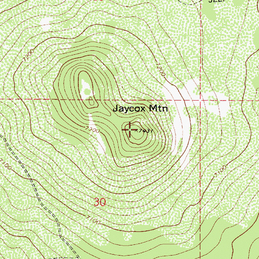 Topographic Map of Jaycox Mountain, AZ