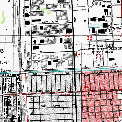 Topographic Map of Buccaneer Park, FL