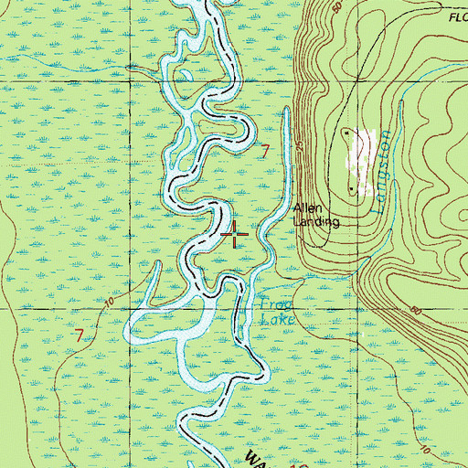 Topographic Map of Allen Landing, FL