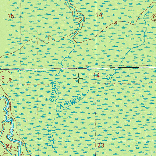 Topographic Map of Alligator Creek, FL