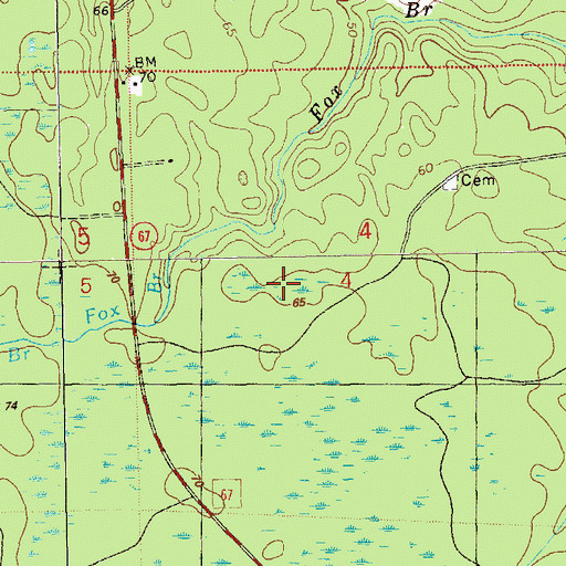Topographic Map of Alligator Ponds, FL