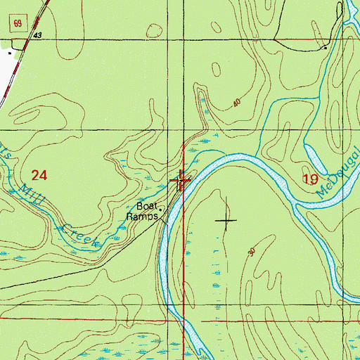 Topographic Map of Ammonia Camp, FL