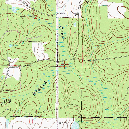 Topographic Map of Bailey Branch, FL