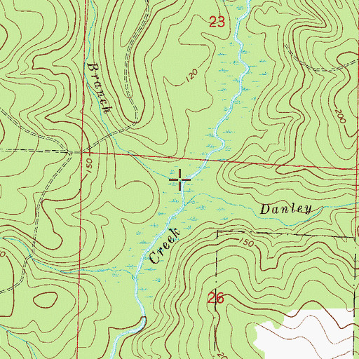 Topographic Map of Bear Branch, FL