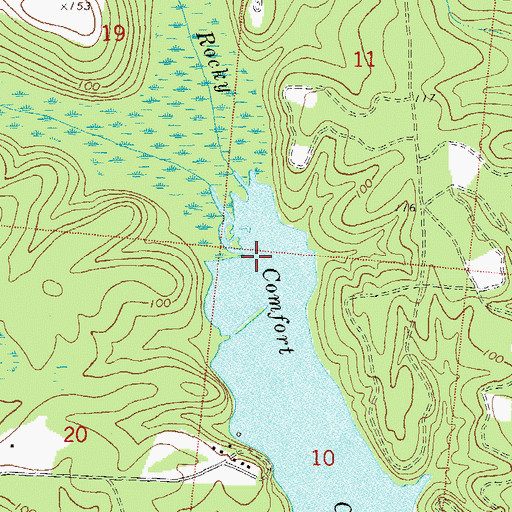 Topographic Map of Bear Creek, FL