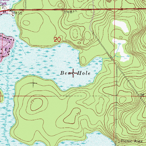 Topographic Map of Bear Hole, FL