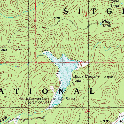 Topographic Map of Jersey Canyon, AZ