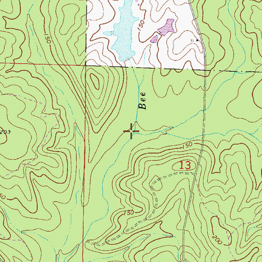 Topographic Map of Bee Branch, FL