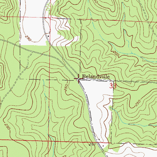 Topographic Map of Belandville, FL