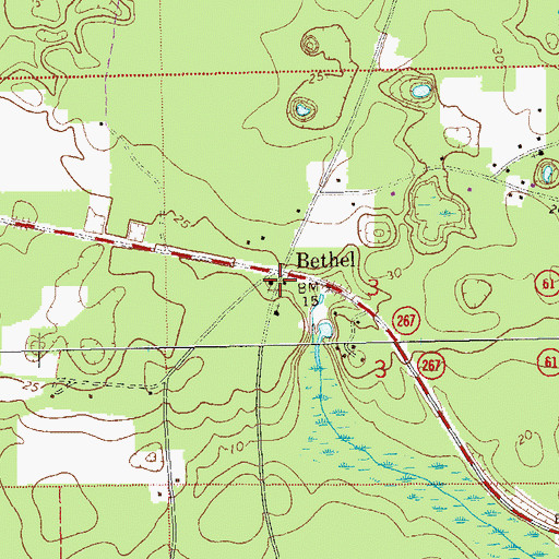 Topographic Map of Bethel, FL