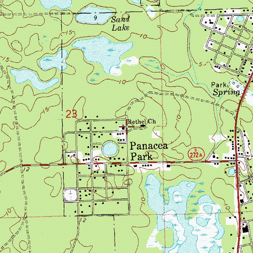 Topographic Map of Bethel Church, FL