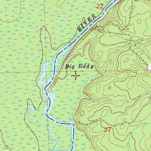 Topographic Map of Big Eddy, FL