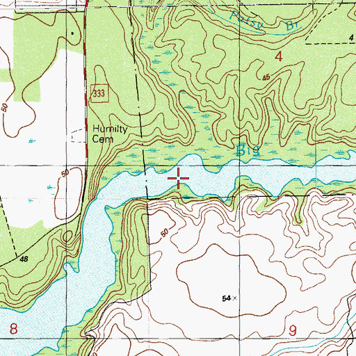 Topographic Map of Big Gully Creek, FL